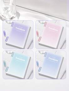 1 件随机颜色 A5 活页笔记本，可拆卸厚笔记本，开学必备文具