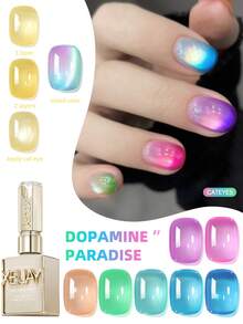 XEIJAYI 15ML 8-Color Colorful Gel Nail Polish Set, UV LED Immersion Nail Polish,Holiday DIY Nail Polish Design For Spring And Summer - Nhiều màu - Xem 2