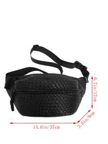 Woven Crossbody Bag, Versatile Shoulder/Sling Bag, Sports Mini Messenger Bag, Student Waist Pack