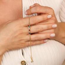 1 件定制诞生石手链，送给母亲的家庭诞生石手链，个性化礼物，送给妈妈的有意义的礼物，母亲节礼物