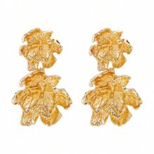 Mydear 1 Paar metallic Blumen Ohrringe zum Baumeln, geeignet für den täglichen Gebrauch von Frauen