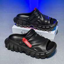 Men's Fashion Thick Sole Slip-On Slide Sandals, Casual Sporty Outdoor House Slippers, Versatile Design