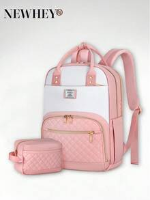 NEWHEY Mochila para hombres para portátil de 15.6 pulgadas, mochila de negocios para el trabajo, mochila impermeable para la universidad, mochila casual para viajes, juego de 2 mochilas de enfermera - Multicolor - Ver 8