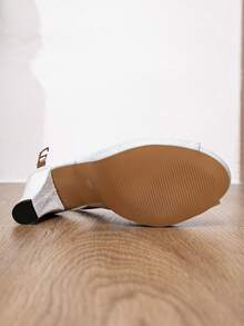 Scarpe da donna con zeppa e plateau sexy, sandali versatili con punta aperta e tacco impermeabile alto 9cm, sandali sexy con tacco aperto adatti per uso quotidiano, passerella e feste