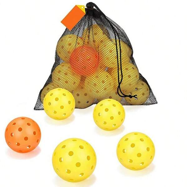 1pc Random Color & Style 40-Hole/26-Hole Elastic TPE Pickleball - Elastic And Durable Outdoor Sport Ball, Enhanced Grip Feeling And Long-Lasting Use, Flexible Material