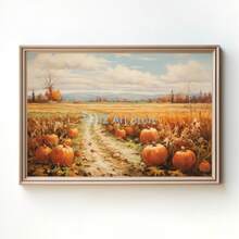 1 件/3 件墙面艺术海报可选框架墙面装饰，房间装饰复古万圣节幽灵南瓜灯笼乡村秋季海报和印刷品帆布印刷墙面艺术画用于客厅装饰 - 彩色 - 查看 16