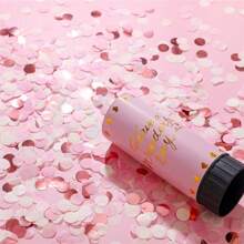 1pc Mini Handheld Gift Cone Pink Portable DIY Spring Jet Gift Cone Colorful Confetti Confetti For Birthday Party Wedding Mother's Day Family Gathering Atmosphere Favors Props