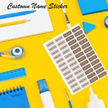 [Customized] 96/192/288/384pcs Personalized Labels, Customized Name Labels For School Supplies, Back To School, Lunch Boxes, Books, Pencils, Water Bottles, Toothbrush Stickers