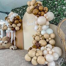 Brown Party Balloons 5 Inch 50pcs Happy Birthday Jungle Decoration Balloons Wedding Gender Reveal Party Balloons