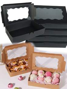 10/20 件/1 件 - 饼干盒糕点带透明窗口 7 X 4.3 x 1.5 英寸卡夫烘焙优质礼品盒容器适用于甜点、婚礼、派对、圣诞节、生日（粉色） - 彩色 - 查看 13