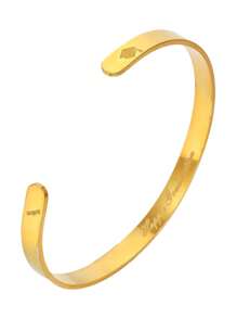 1pc Stainless Steel "Happy Graduation 2025" Adjustable C-Shape Bangle Bracelet, Fashion For Men And Women, Suitable For Daily Wear, Gatherings And Parties