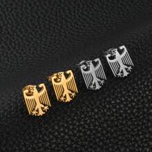 1 Pair 1.3cm German Eagle Stud Earrings Stainless Steel Germany Jewelry For Women Girls Gifts For Mom And Daughter