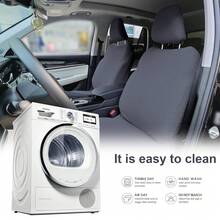 2PCS Car Front Seat Cover Car Seat Cover With Storage Pocket Washable Split Automotive Seat Cover Protector For Truck,Van ,SUV Seat Covers Front Kit Protector Washable Cover For All Car Models - Màu xám đen - Xem 8