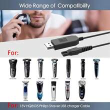 1pc Electric Shaver USB Charger For Series 3000 5000 7000 9000/Oneblade QP2520 QP2620 RQ320 RQ328 RQ330 RQ331 RQ338 RQ350