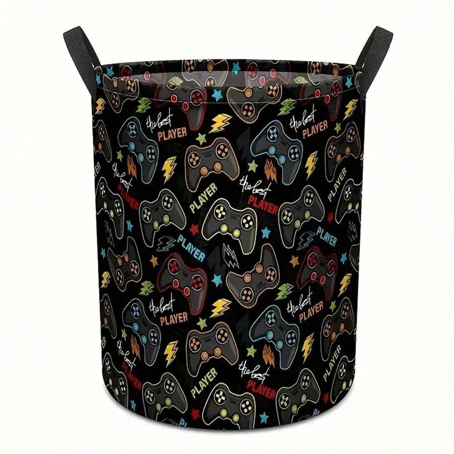 Dekoracja pokoju gracza Kontroler do gier Sztuka gier Składany kosz do przechowywania Kosz na pranie Wodoodporny kosz na pranie Brudny organizer na ubrania Kosz na prezenty Do salonu Pokój Sypialnia Łazienka