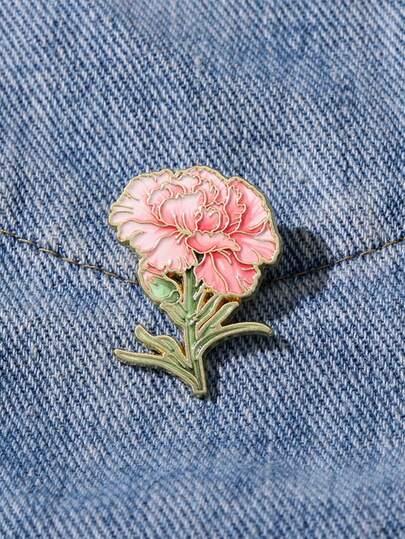 Art Carnation Enamel Pin Fashion Flowers Decorative Brooches Ornaments Lapel Bag Badges Jewelry Gifts 2025 New Style Backpack For School Office Accessories Shirts Jacket Christmas Halloween Clothes Pin Funny Cute Teacher Gifts Costume Accessories Bag Charms