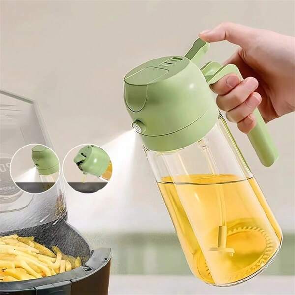 1pc The Household Oil Spray Can Automatically Opens And Closes, Sprays And Pours Cooking Oil, Sprays The Oil Spray Bottle, And The Kitchen Does Not Hang Oil, And The Dual-Purpose Adjustment Is Slightly Flawed