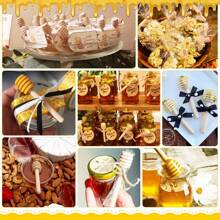 Set de 10/20/30/40/50 palitos para sumergir en miel de 3.5 pulgadas, palitos de madera para gotear miel, varitas de miel mini para tarros de miel, goteros de miel, artículos esenciales para bodas y fiestas, artículos escolares