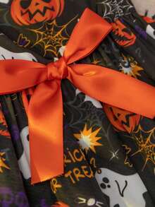 夜光宠物猫狗万圣节服装，夜光创意宠物连衣裙 - 黑色 - 查看 7