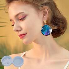 3PCS/1SET Multipurpose Resin Epoxy Silicone Mold With Holes - Perfect For Jewelry Casting, Pendant Necklace, Keychain Crafts, And Decoration - DIY Island Design, Versatile, And Easy To Use - White - View 3