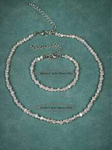 Set di gioielli composto da collana e braccialetto con perle finte irregolari, un regalo