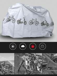 All-Weather Outdoor Bicycle Cover, Waterproof, UV-Resistant, Dustproof | Foldable Bike Cover For Garage, Patio, Travel | #Bicycle Accessories #Outdoor Essentials - Multicolor - View 7