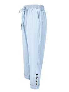 Women's Ordinary Casual Pocket Button Knot Daily - 淺藍色 - 查看 3