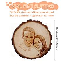 Customized Couple Photos, Personalized Gifts For Men & Women, Home Decor Gifts For Christmas, Boyfriend/Girlfriend Birthday, Anniversary Cat/Dog Memorial Gifts, Wedding Gifts, Valentine's Day Gifts, Personalized Premium Artwork Gifts, Upload Real Photos For Custom Framing And Engraving,Multi-Functional, Ornamental,Reusable,Exquisite,Stylish,High-Quality,Colorful,Modern,Custom,Personalized,Unique,Ideal Gifts For Him,Ideal Gifts For Her,Boyfriend,Dad,Girlfriend,Mom,Family,Friends,Tea Room,Home,Garden,Office,For Anniversaries,For Valentine's Day,For Mother's Day,For Birthdays,For Father's Day,For Graduation,For Weddings,For Housewarming,Customized Home Decor Supplies - 1pcs-round Wooden Board - View 3