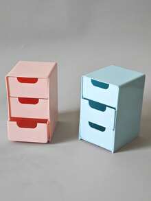 Scatola portaoggetti a 3 cassetti, stile Ins, scatola da scrivania altamente attraente per conservare gioielli, cosmetici e altro