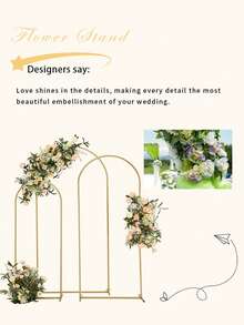 Metal Arch Frame For Wedding Backdrop, Suitable For Wedding, Birthday Party, Graduation Ceremony, Banquet Decoration And Event Decoration - Gold - View 6