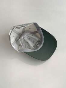1pc Unisex Minimalist Patchwork Letter Embroidered Baseball Cap, Casual, Versatile Seasonal Snapback Hat