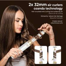 UKLISS Multi-Functional 6-In-1 Hair Dryer Brush, 60,000 RPM, Hair Dryer, Straightener And Curler In One - Quickly Style Hair At Home Or Salon, Detachable Heads For Easy Portability, Ideal For Travel Or Gifts, Hair Care - EU C Type Plug(220-240V) - View 8