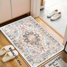 1pc Premium Vintage Bohemian Style Area Rug, 800g Fine Wool + TPR Washable Bottom, Retro Floral Striped Pattern, Soft Plush Rectangular Carpet, Suitable For Outdoor, Entrance, Living Room, Bedroom, Laundry Room, Bathroom, Game Room, All Season, Large Size Home Decor - Multicolor - View 11