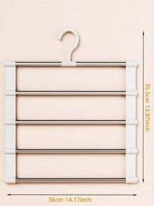 1 buc Cuier portabil de depozitare pentru haine, cuier multifuncțional pentru pantaloni, scară agățată, cuier pliabil pentru pantaloni, cuier din oțel inoxidabil, clemă pentru pantaloni, depozitare multistrat, fără urme, cuier agățat pentru pantaloni (acest produs trebuie asamblat singur. Instalarea este simplă și ușor de utilizat), pantaloni eleganți, pantofi, blugi, cizme, fustă, primăvară, minimalist, topuri de vară