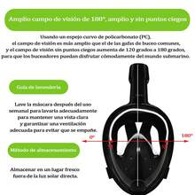 ANTSAY Máscara de esnórquel para niños, Máscara de Snorkel Facial con Soporte para cámara, Máscara de Buceo Completamente Seca, cCampo de visión de 180°, Diseño antivaho y antifugas - Negro - Ver 4