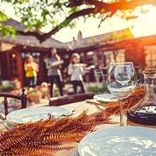 1/2/4 件秋季悬挂植物人造波士顿蕨户外抗紫外线绿色塑料藤蔓用于卧室墙壁花园婚礼派对感恩节秋季装饰