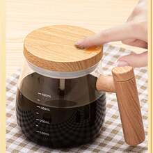 Self Stirring Mug, Electric Mixing Cup Self Stirring Coffee Mug, Glass Mixing Coffee Mug With Lid Handle Automatic Rotating Blender At Home Office Travel Stirring Cup Suitable For Coffee/Milk/Protein Powder - Transparent - View 7