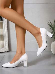 Geeyea Ladies' Elegant And Sexy Pointed High Heels - White - View 5