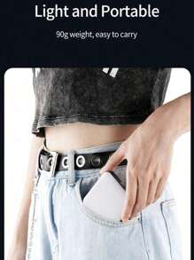 1 pieza Luz de video de bolsillo con pinza, luz de conferencia portátil para computadora, luz de relleno para fotografía de teléfono, funciona con 3 baterías AAA (incluidas), adecuado para teléfono, cámara, portátil, iluminación multifuncional