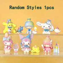 Sanrio Statuina decorativa di Hello Kitty di Sanrio, ornamento per auto, regalo di compleanno, decorazione a forma di gatto KT, decorazione. Giocattolo in confezione cieca, ornamento da scrivania fatto a mano per l'ufficio, ornamento per auto e regalo unico e creativo, in PVC fatto a mano, regalo per festival e compleanni [colore e stile casuali]