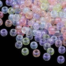 399 peças de contas de acrílico de macaron iridescentes, contas espaçadoras, acessórios para artesanato de pulseiras de contas faça você mesmo para fazer joias
