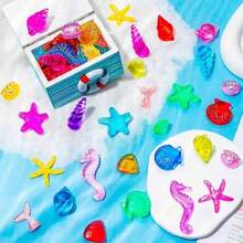 Acrylic Dive Gemstone Set For Swimming Pool In Sea Ocean,Acrylic Rhinestone Toy,Colorful,Ocean Gemstone Toy Sea Life Shell Conch Gemstone Toy,Waterproof,Diving Toy For Kids And Adults,DIY Toy Birthday Party Decorations, Enhances Swim Skills Ideal For Pool Parties & Gifts,Birthday Party Gift