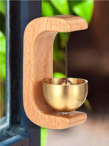 1-3 piezas Campanas de viento de estilo vintage de aleación de cobre para interiores, con cinta adhesiva resistente, reloj colgante de metal, campana de alarma de entrada y campanas colgantes decorativas