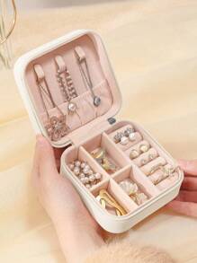 1pc Personalized Jewelry Box Travel Jewelry Box Custom Jewelry Box Travel Jewelry Case White Box Bridesmaid Gift Box Name Attendant Gifts Personalised Box Jewellery Travel Jewelry Box Customized Birthday Gift