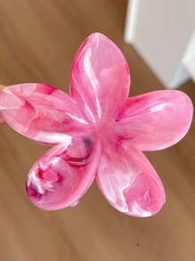 3pcs/1pc Women 7.6cm/2.99in Green, Magenta, Light Pink Ombre Large Flower Shaped Hair Clips, Fashion Versatile High-End Elegant Minimalist Headwear, Suitable For Daily Casual, Party, Commute, Beach, Ponytail, Bun Hairstyle, Washing Face, Makeup, Outfit Accessory, School Stuff, College Hair Accessories Fashion Hair Claw Clips Autumn Accessories Fall Winter For Vacation Outfits Woman