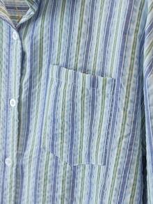 YUXIN Camisa holgada a rayas vintage, blusa de chaqueta de manga larga con cuello para mujer, cómoda de llevar para múltiples ocasiones, ideal para primavera y otoño