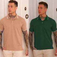 KIT 2 Camisas Polo Masculina Piquet Basica Uniforme