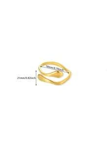 Waterproof Ring For Women Gold Color Stainless Steel Opening Rings Geometric Shell Flower Cute Ring Jewelry Daily Dainty Gift