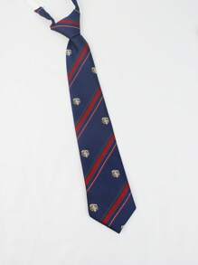 1 Peça Gravata Retrátil de Sarja da Moda, Gravata de Uniforme Escolar de Estudante, Laço, Adequada para Participar da Cerimônia de Abertura, Etc., e Adequada para Combinação Geral Diária.