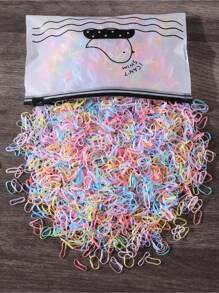 Paquete de 1000 piezas de Bandas elásticas de goma de colores desechables de 0,59 pulgadas de diámetro, adecuadas para uso diario, para niñas
